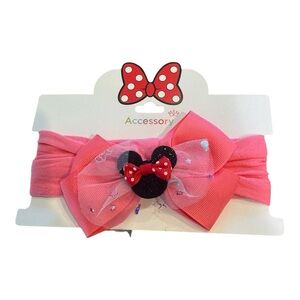 Kids Pink Minnie-Inspired Bow Headband